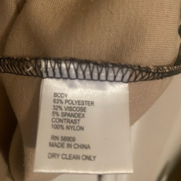 Gianni Bini Black and Tan lace like new dress with beaded detail - Picture 7 of 7